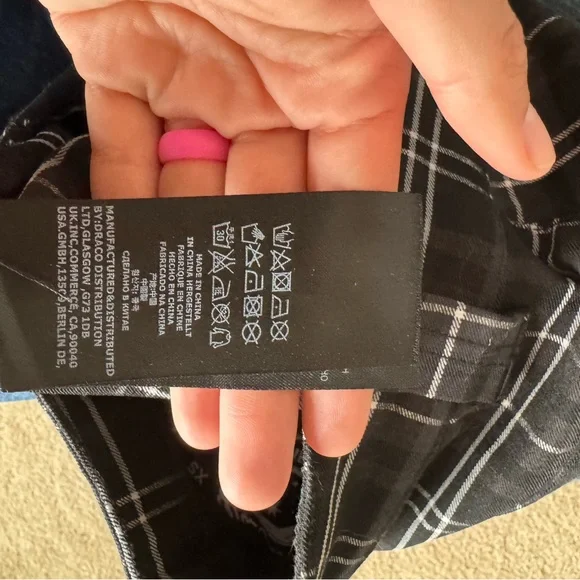 Killstar Women's Pants Dead Resistance Ash Tartan Skinny Jeans - Picture 10 of 10